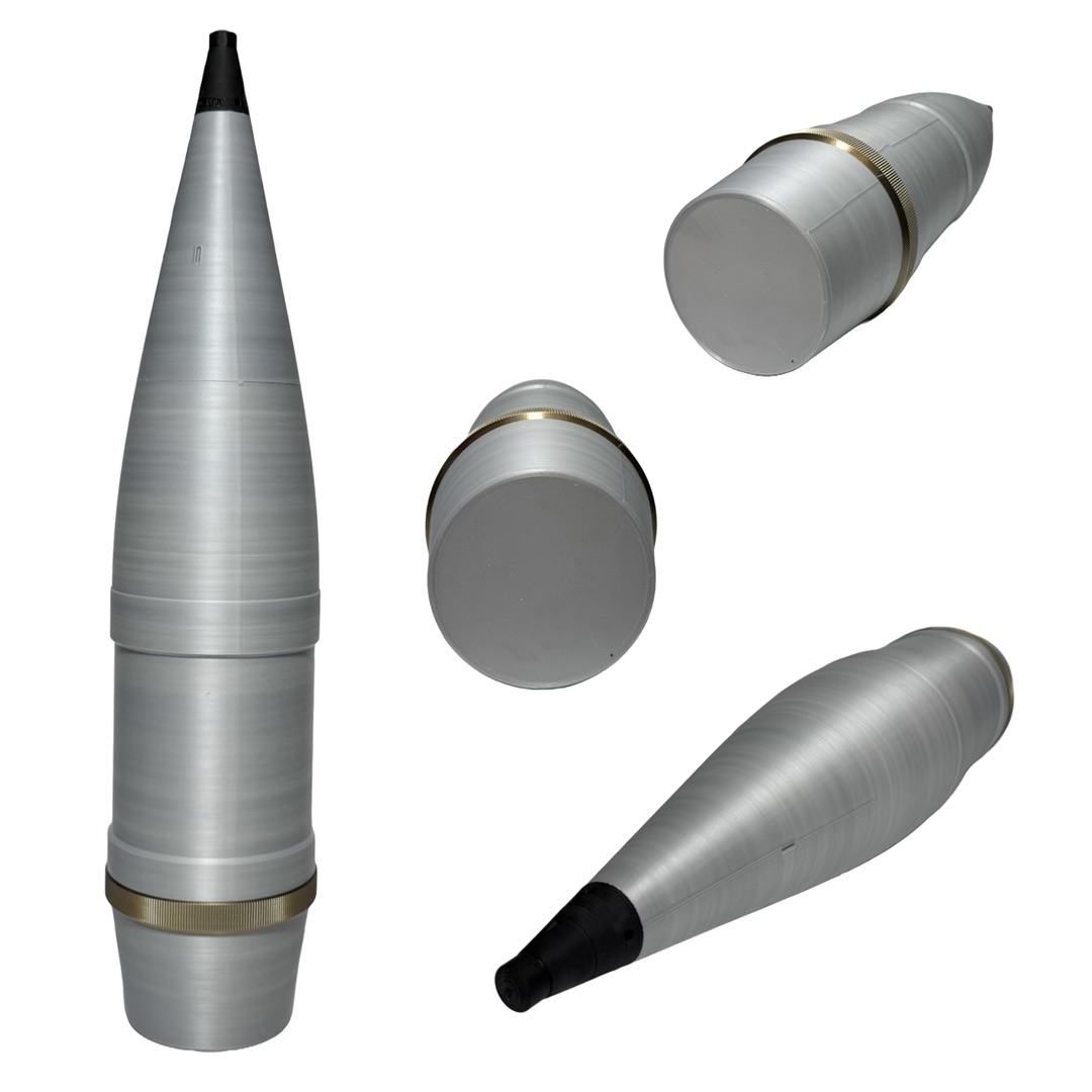Артелерійський осколково-фугасний снаряд “ОФ-25” макет